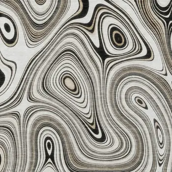 9' X 12' Ivory And Charcoal Geometric Washable Indoor Outdoor Area Rug
