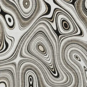 10' X 14' Ivory And Charcoal Geometric Washable Indoor Outdoor Area Rug