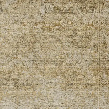 3' X 5' Copper And Beige Abstract Washable Indoor Outdoor Area Rug