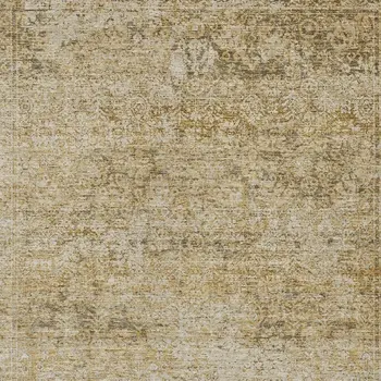 9' X 12' Copper And Beige Abstract Washable Indoor Outdoor Area Rug