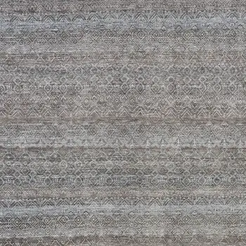 10' X 14' Brown And Beige Striped Washable Indoor Outdoor Area Rug