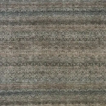 5' X 8' Chocolate And Gray Striped Washable Indoor Outdoor Area Rug