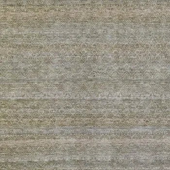 3' X 5' Khaki And Beige Striped Washable Indoor Outdoor Area Rug