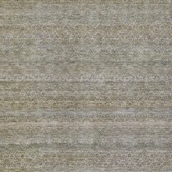 9' X 12' Khaki And Beige Striped Washable Indoor Outdoor Area Rug