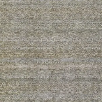10' X 14' Khaki And Beige Striped Washable Indoor Outdoor Area Rug