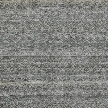 3' X 5' Pewter And Gray Striped Washable Indoor Outdoor Area Rug