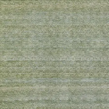 8' X 10' Sage And Ivory Striped Washable Indoor Outdoor Area Rug