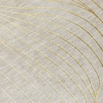 8' Beige And Silver Round Abstract Washable Indoor Outdoor Area Rug