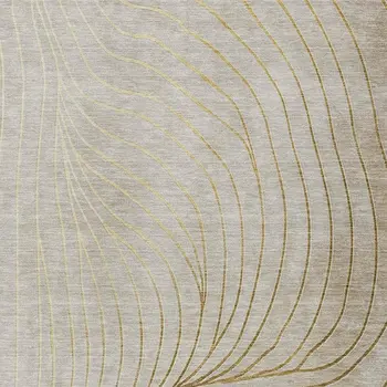 10' X 14' Beige And Silver Abstract Washable Indoor Outdoor Area Rug
