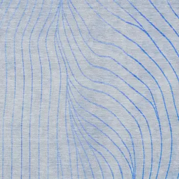 3' X 5' Blue And Silver Abstract Washable Indoor Outdoor Area Rug