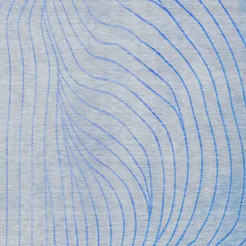 5' X 8' Blue And Silver Abstract Washable Indoor Outdoor Area Rug