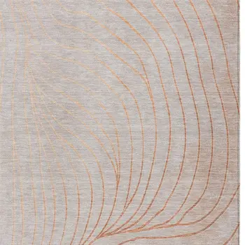 8' X 10' Copper And Silver Abstract Washable Indoor Outdoor Area Rug
