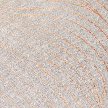 10' X 14' Copper And Silver Abstract Washable Indoor Outdoor Area Rug