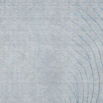 10' X 14' Sky Blue And Silver Abstract Washable Indoor Outdoor Area Rug