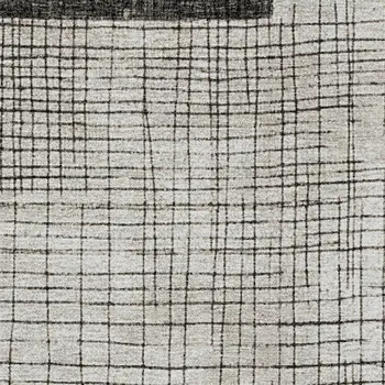 3' X 5' Ivory And Black Geometric Washable Indoor Outdoor Area Rug