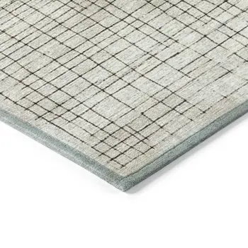 10' X 14' Ivory And Black Geometric Washable Indoor Outdoor Area Rug