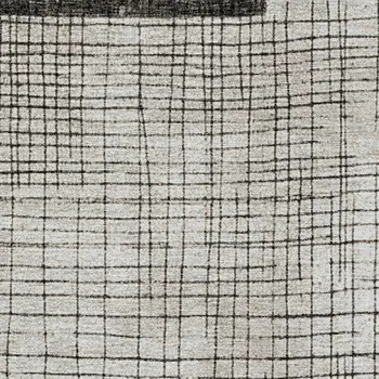 10' X 14' Ivory And Black Geometric Washable Indoor Outdoor Area Rug