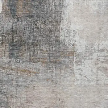 5' X 8' Beige And Gray Abstract Washable Indoor Outdoor Area Rug
