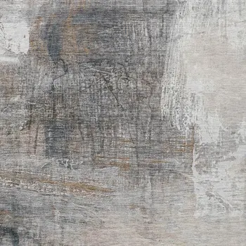 8' X 10' Beige And Gray Abstract Washable Indoor Outdoor Area Rug