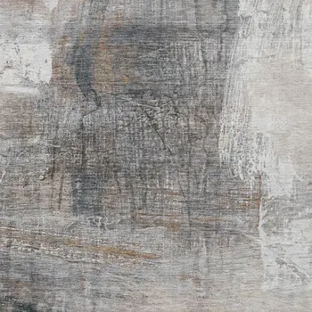 9' X 12' Beige And Gray Abstract Washable Indoor Outdoor Area Rug