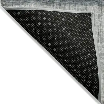8' X 10' Blue And Gray Abstract Washable Indoor Outdoor Area Rug