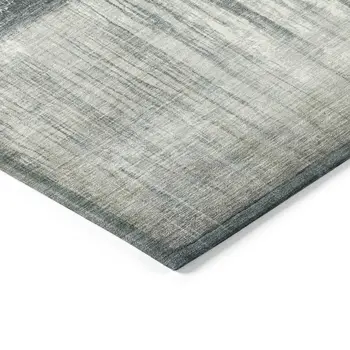 8' X 10' Blue And Gray Abstract Washable Indoor Outdoor Area Rug