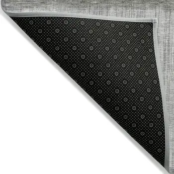 3' X 5' Fern Green And Gray Abstract Washable Indoor Outdoor Area Rug