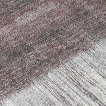 8' X 10' Rust And Ivory Abstract Washable Indoor Outdoor Area Rug