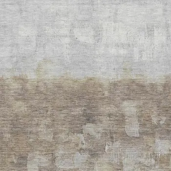 8' X 10' Taupe And Silver Abstract Washable Indoor Outdoor Area Rug