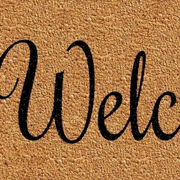 17" X 29" Natural And Black Pineapple Welcome Outdoor Coir Door Mat