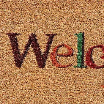 17" X 29" Natural And Orange Fall Leaves Welcome Coir Outdoor Door Mat