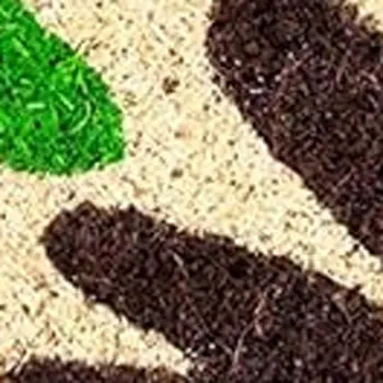 17" X 29" Natural Blue Green And Orange  Floral Outdoor Coir Door Mat