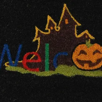 17" X 29" Black And Orange Coir Welcome Outdoor Halloween Door Mat