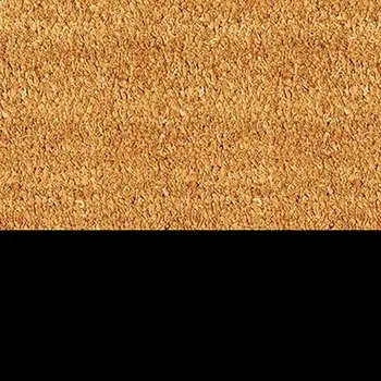 24" X 36" Natural And Black Color Block Hello Outdoor Coir Door Mat
