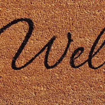 24" X 36" Natural And Black Owl Welcome Outdoor Coir Door Mat