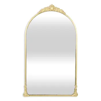 34" Gold Metal Arch Accent Mirror