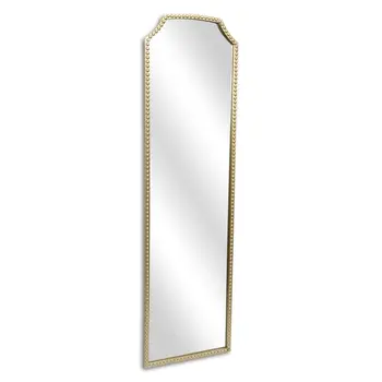 64" Gold Metal Beaded Arch Full Length Hanging Mirror
