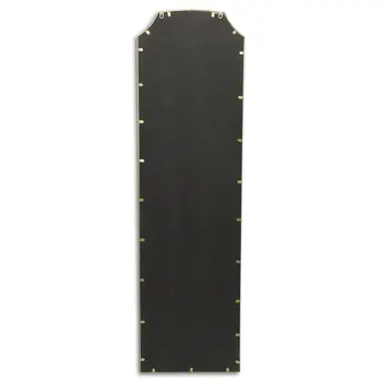 64" Gold Metal Beaded Arch Full Length Hanging Mirror