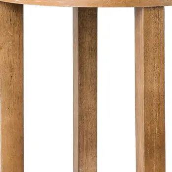 26" Sand and Natural Fabric and Solid Wood Backless Counter Height Swivel Bar Chair