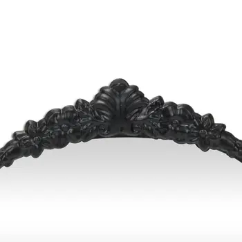 16" Black Metal Arch Accent Mirror