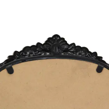 16" Black Metal Arch Accent Mirror