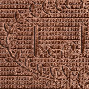 24" X 36" Brown Striped Hello Outdoor Polypropylene Door Mat