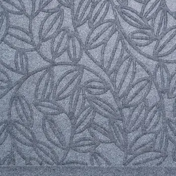 24" X 36" Gray Botanical Leaves Outdoor Polypropylene Door Mat