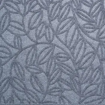 24" X 36" Gray Botanical Leaves Outdoor Polypropylene Door Mat