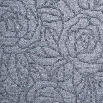24" X 36" Gray Floral Outdoor Polypropylene Door Mat