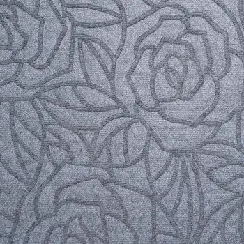 24" X 36" Gray Floral Outdoor Polypropylene Door Mat