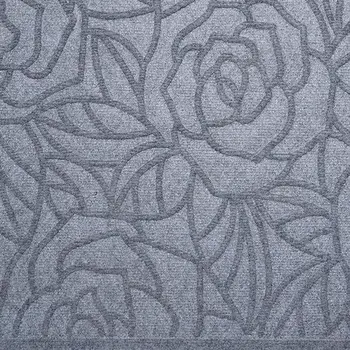 24" X 36" Gray Floral Outdoor Polypropylene Door Mat