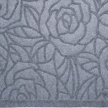 24" X 36" Gray Floral Outdoor Polypropylene Door Mat