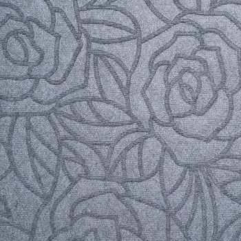 24" X 36" Gray Floral Outdoor Polypropylene Door Mat