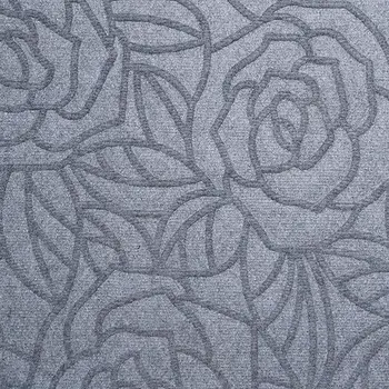 24" X 36" Gray Floral Outdoor Polypropylene Door Mat